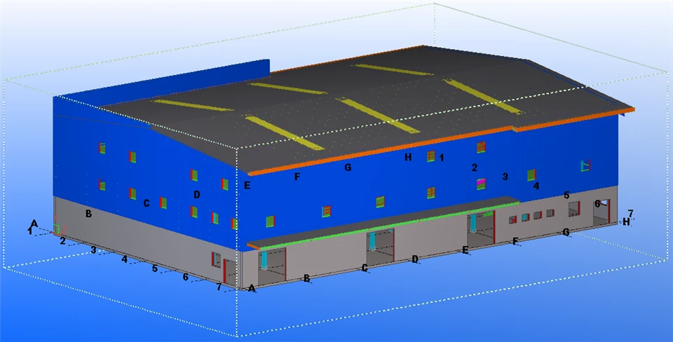 Structural Design & Analysis For 3-Storey Steel Warehouse in New Caledonia (CBC Steel Structure) suppliers